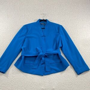 Electric Blue Tie-Waist Blazer 7th avenue deaign studio New York &company xl